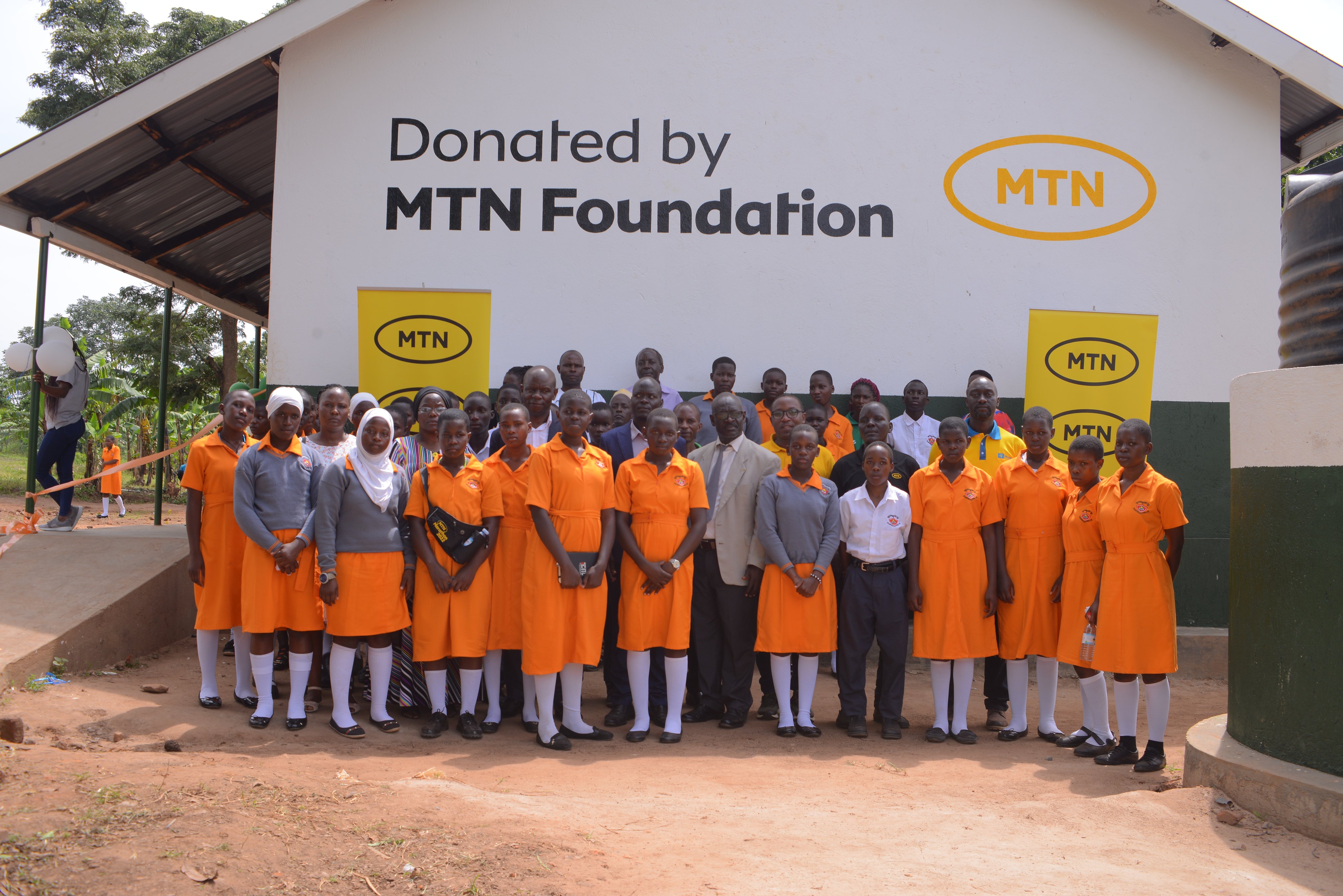 MTN Uganda hands over a new fully equipped three-classroom block at PEAS Horizon High School in Luwero District